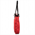 9033 - RED  LEATHER SHOPPING BAG